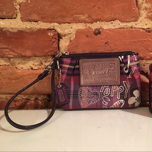 BUY IT - Glitter Plaid Coach Wristlet